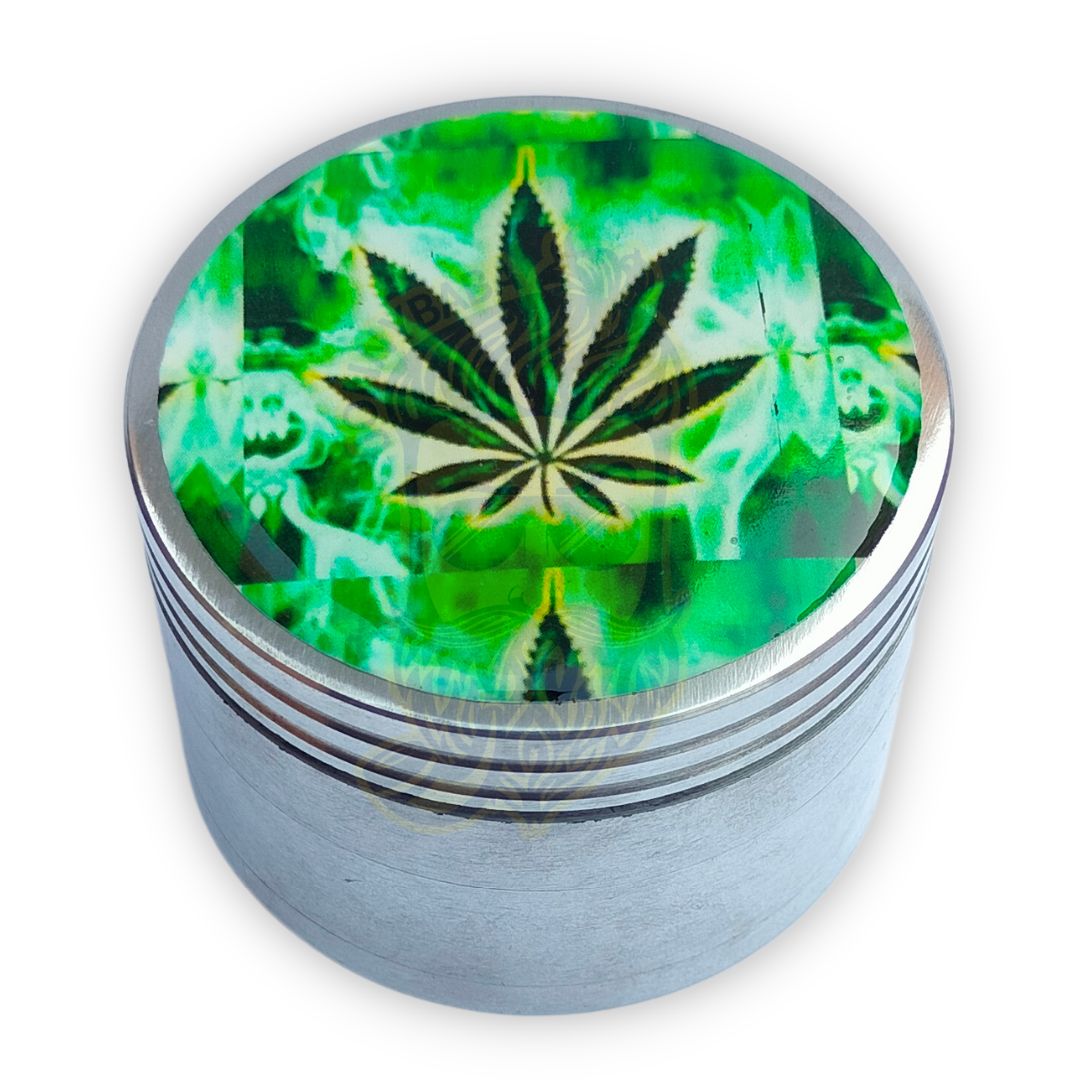 Metal Herb Grinder With 3D Sticker