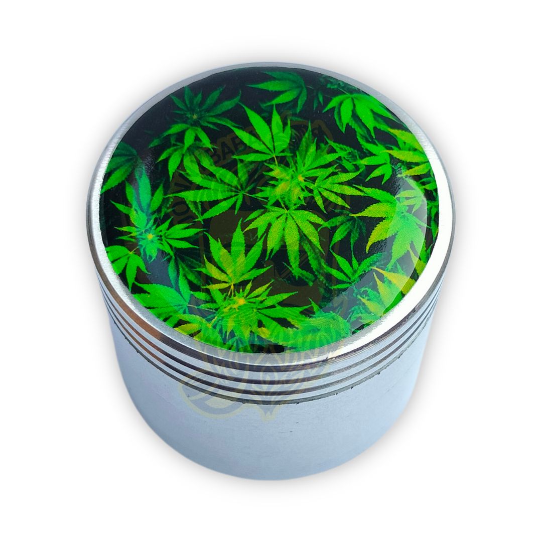 Metal Herb Grinder With 3D Sticker 42mm -  zaza