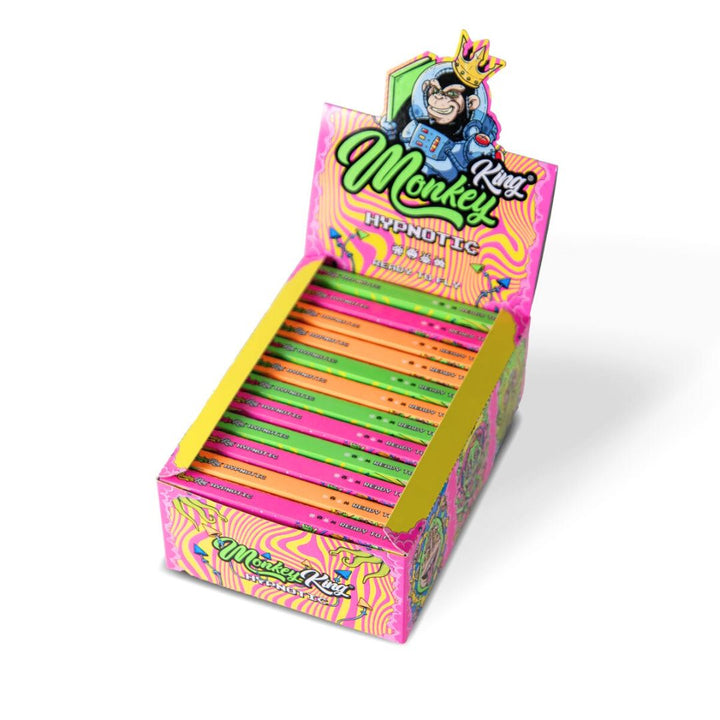 Box of King Monkey king rolling paper with colorful packaging on a white background