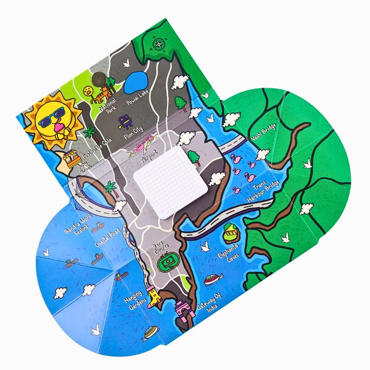 Colorful children's Rolling paper pack and illustrations on a white background.