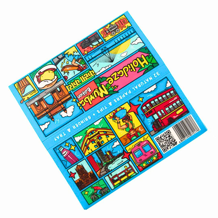 Colorful Rolling Paper booklet with various designs on a white background