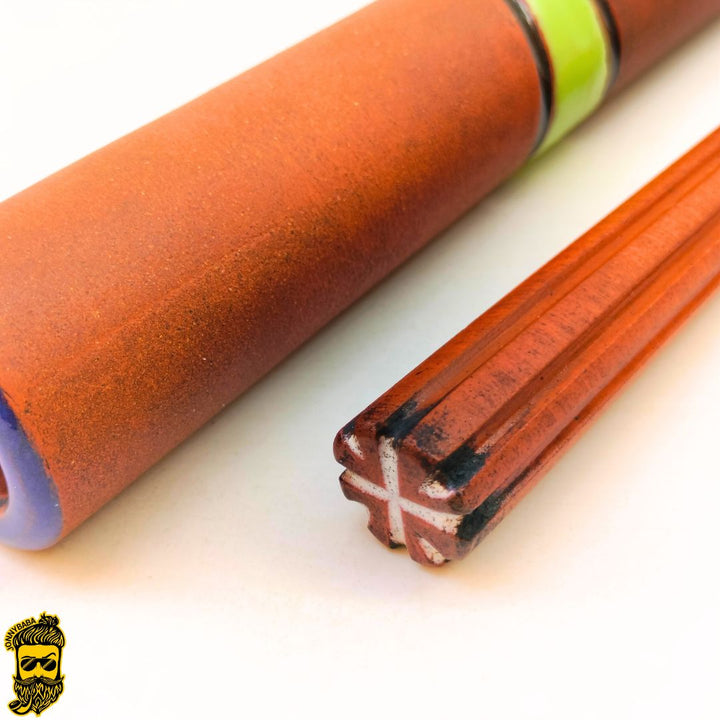 close-up of Italian chillum stone