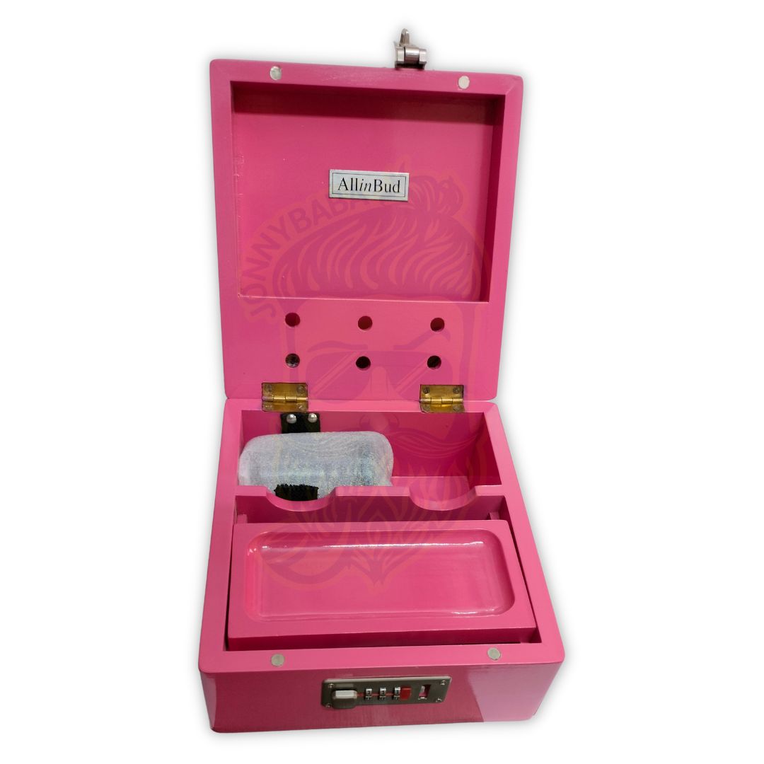 Pink Pearl Wooden secret Stashbox with Lock