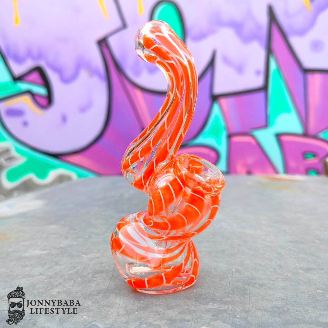 Pocket Glass Bubbler 4 Inches - orange