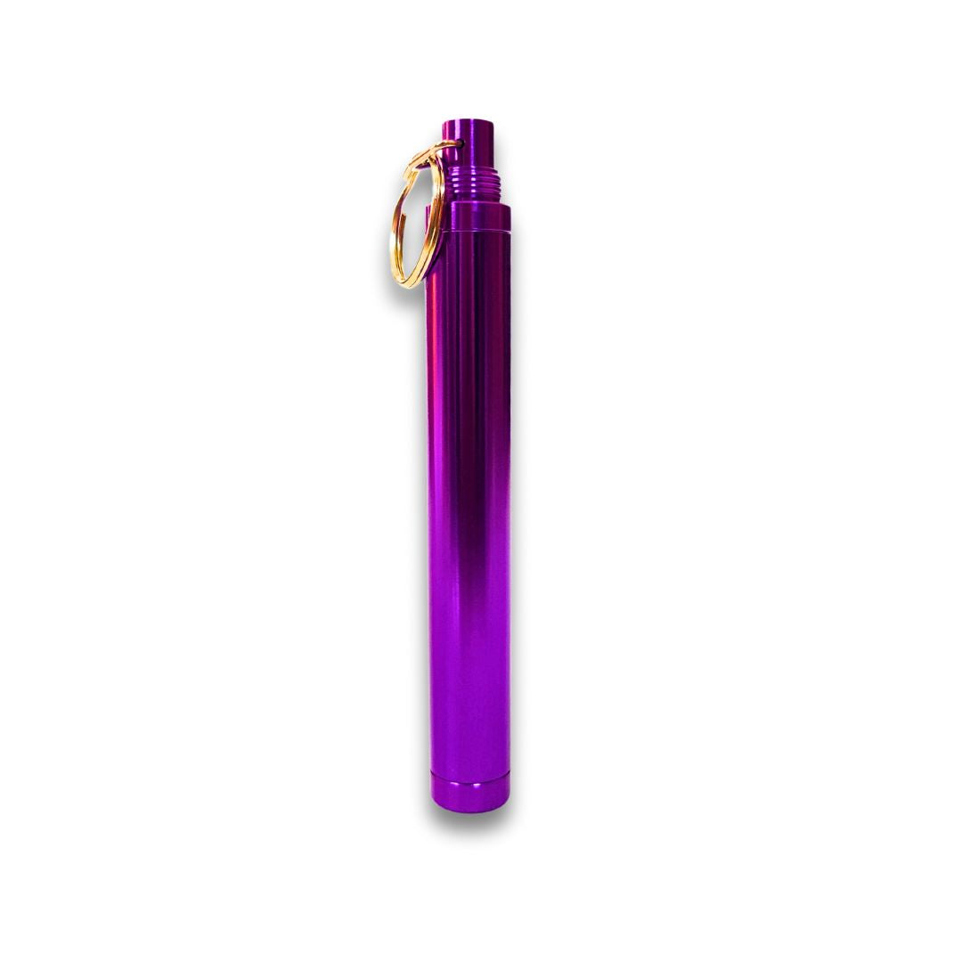 Aluminum Doob Tube with Keychain with Purple color