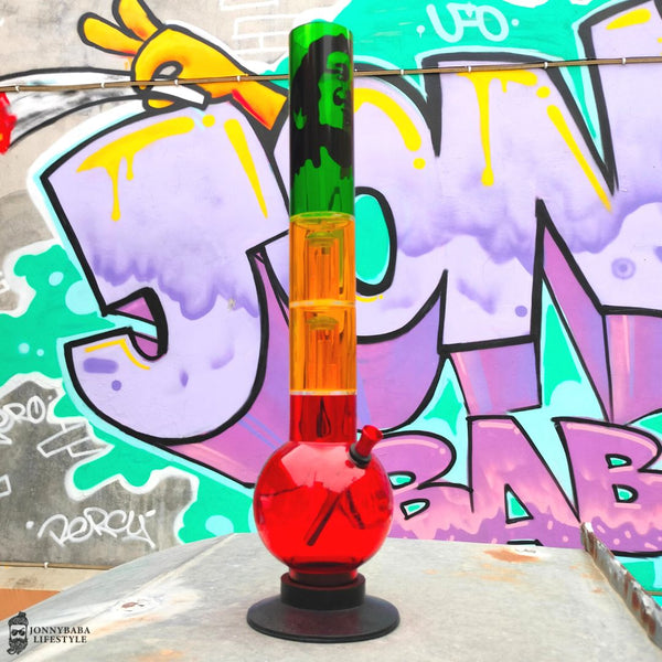 Rasta Acrylic Double Percolator Bong Online