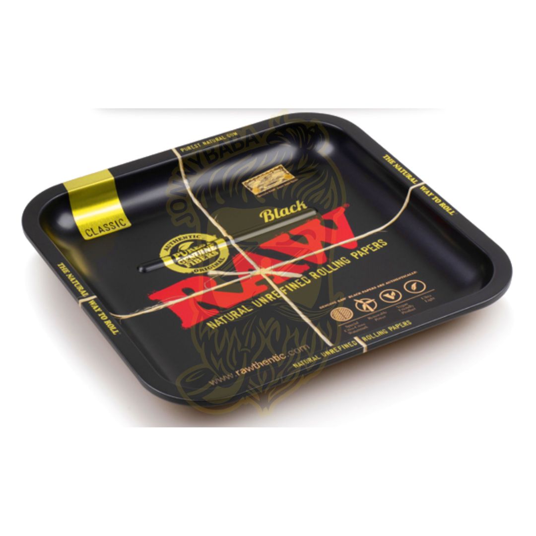 Raw Black Square Rolling Tray Small - Jonnybaba 