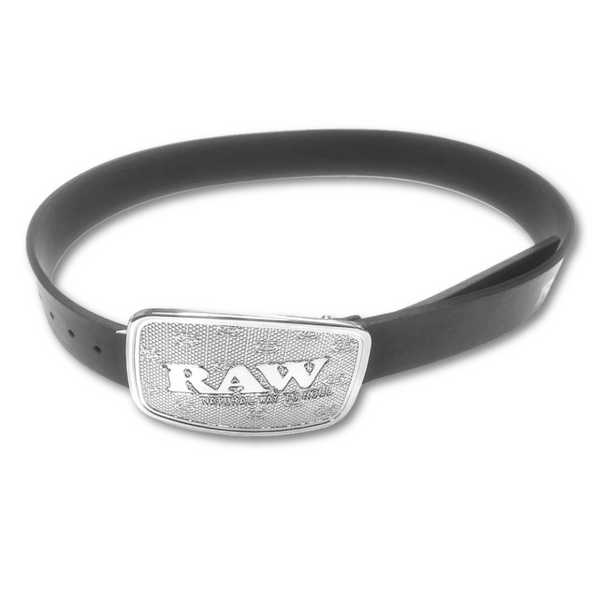 Raw Vegan Leather Black Belt

