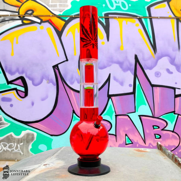 Scarlet Double Percolator Bong - Mary Jane