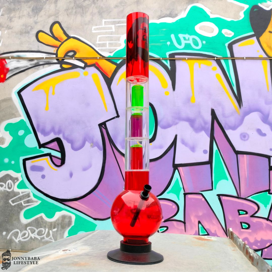 Scarlet Triple Percolator Bong Acrylic - Bob marley