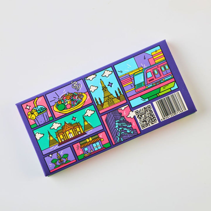 Colorful Rolling Paper packaging with illustrations on a white background