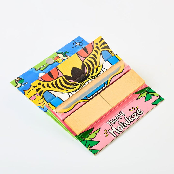 Colorful Rolling Paper pack with a tiger design on a white background
