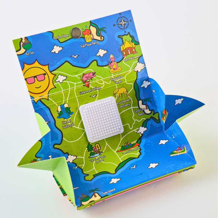 Rolling Paper  with a map design on a white background