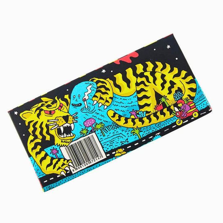Colorful Rolling Paper packaging with a tiger design on a white background