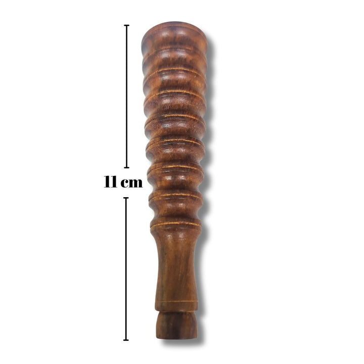 Wooden chillum smoking