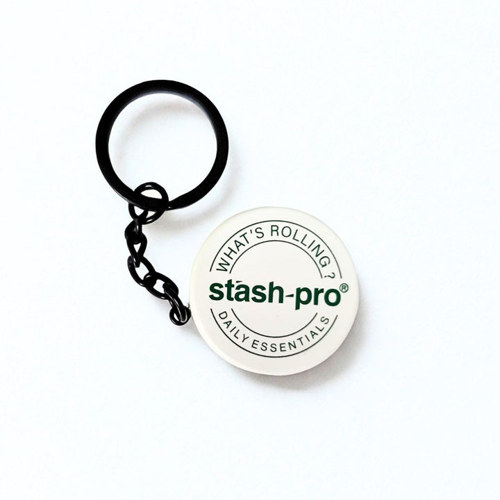 Stash-Pro keychain Weed Grinder on a white background