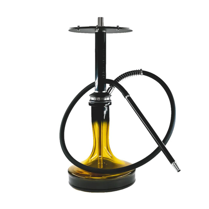 Shisha with black hose on a white background
