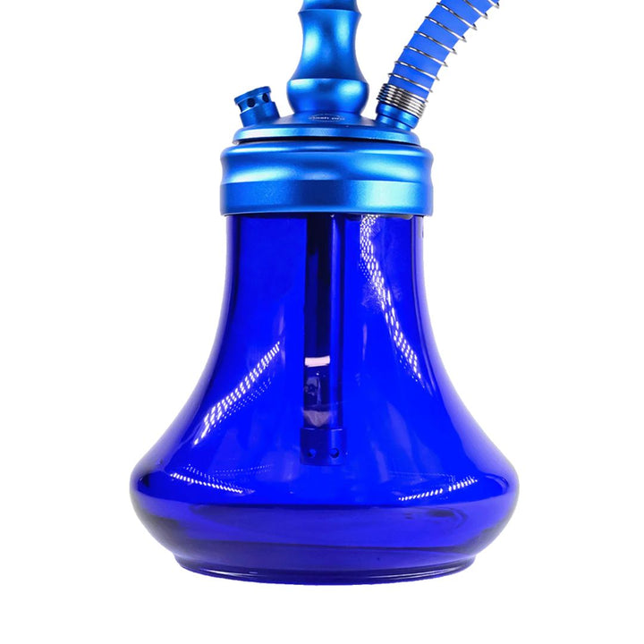 Blue shisha pipe on a white background