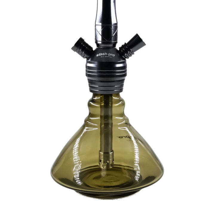 Shisha pro glass shisha with black accents on a white background