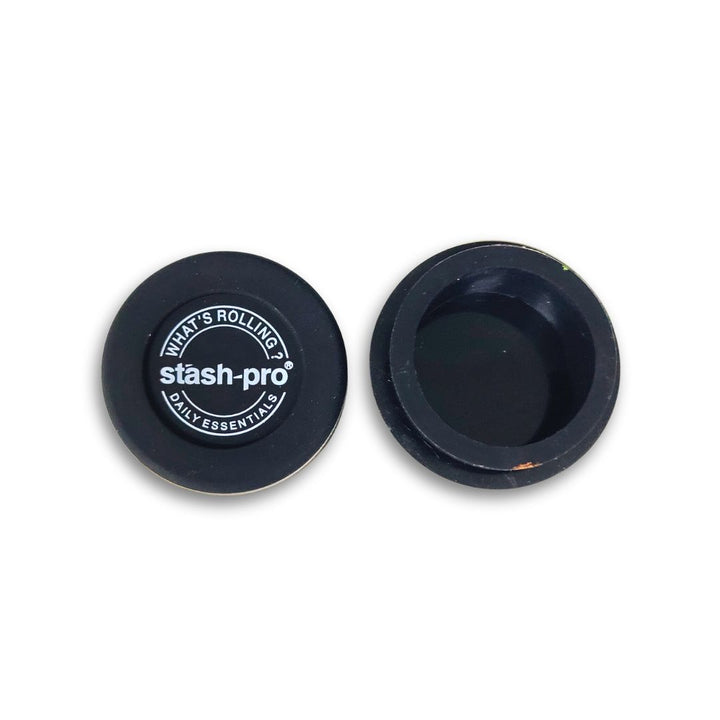 Two black containers with 'stash-pro' branding on a white background