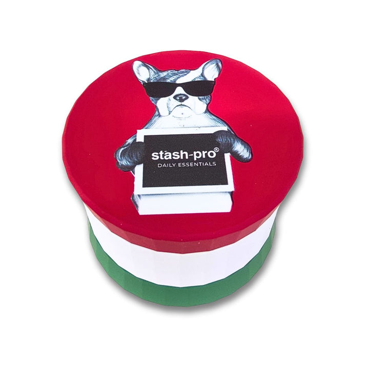 Stash Pro Silicone Grinder Large- Red-Green