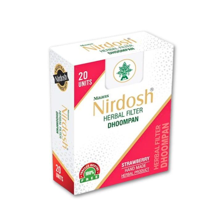 Nirdosh Herbal Filter Dhoompan - Strawberry