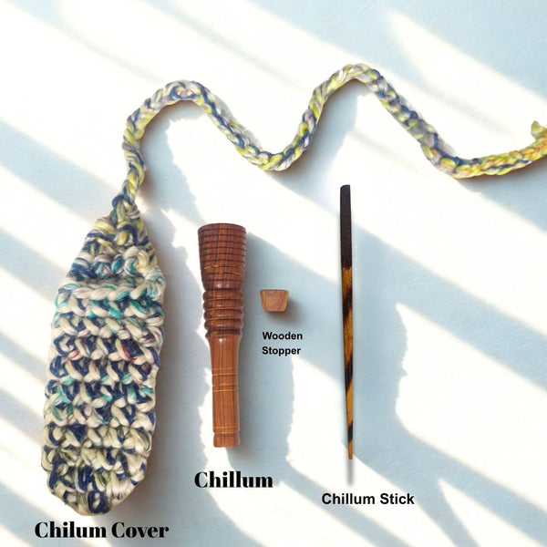 Wooden chillum smoking