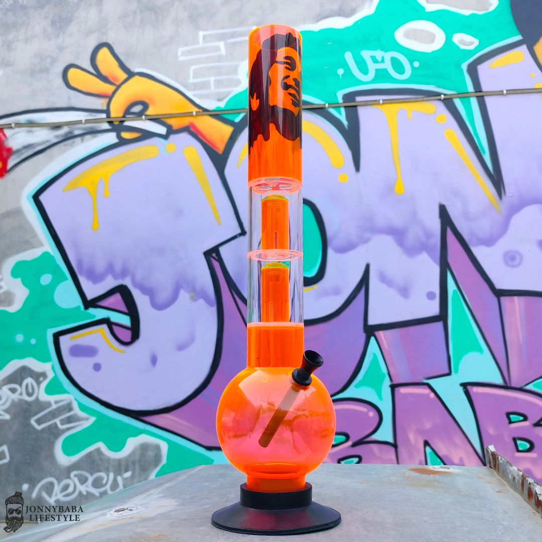 Tangerine Double Percolator Bong Acrylic 