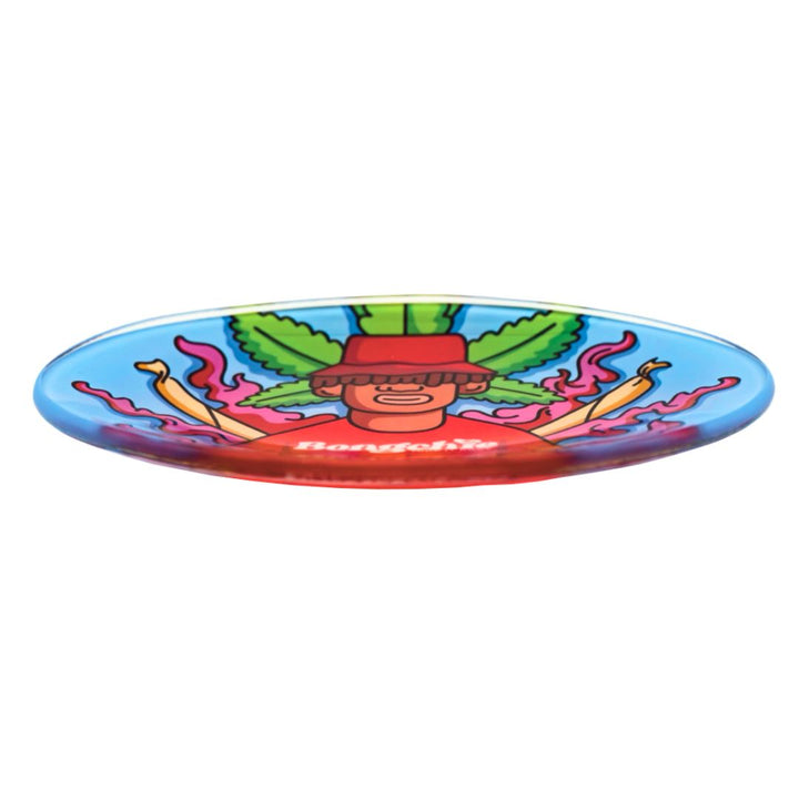 Colorful MIXING TRAY with a cartoon character on a white background
