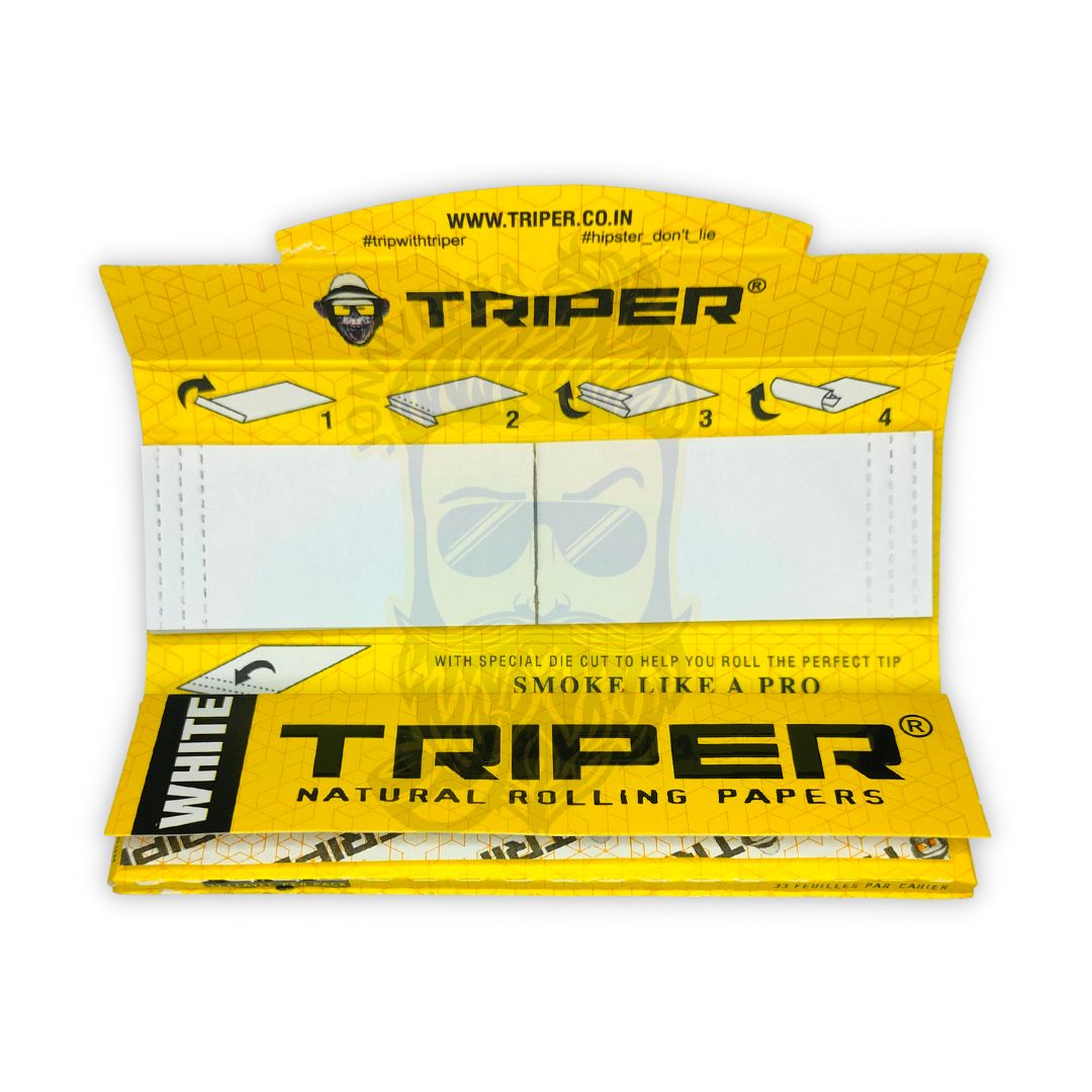 Triper White Rolling Paper with Tips