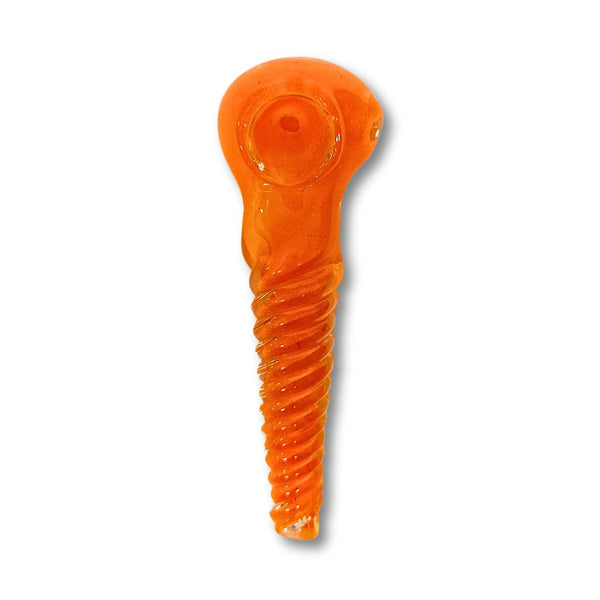 Orange glass pipe on a white background