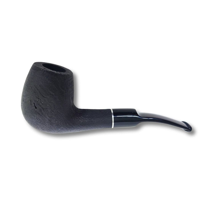 Black smoking pipe on a white background