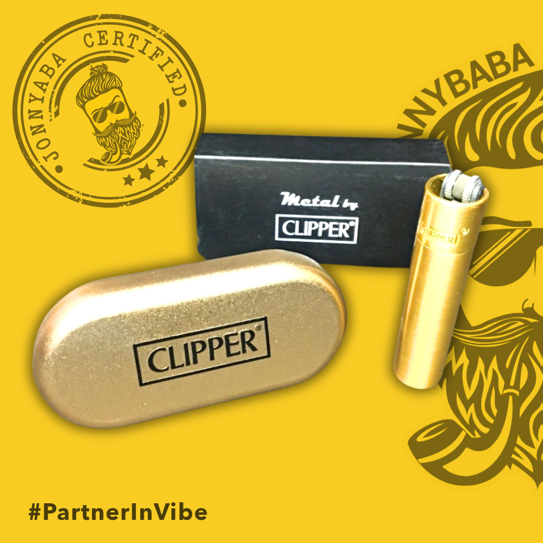 clipper metal lighter - golden matte