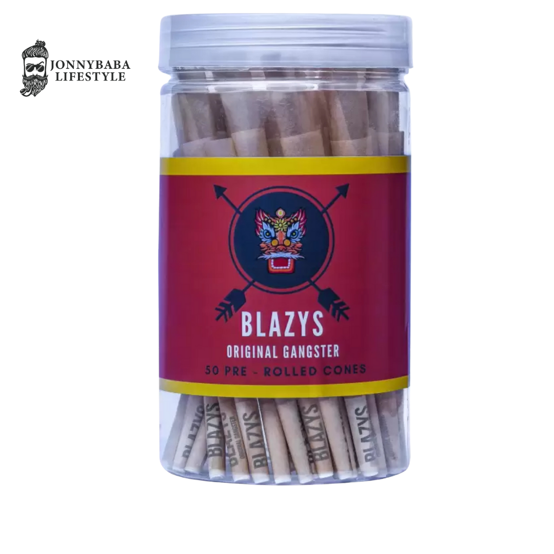 Blazys brown pre rolled cones pack of 50 available on Jonnybaba Lifestyle 