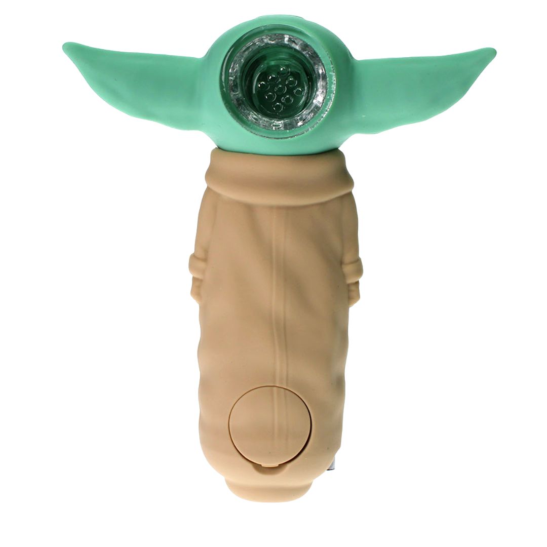 Baby yoda silicone smoking pipe