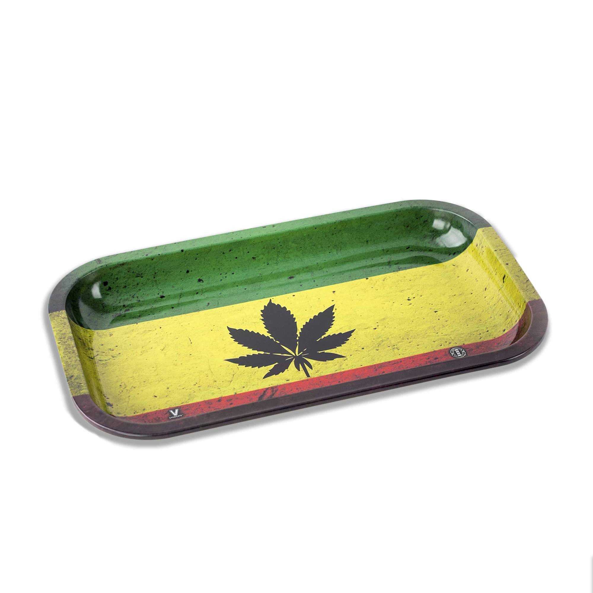 RASTA LEAF- V SYNDICATE METAL ROLLING TRAY