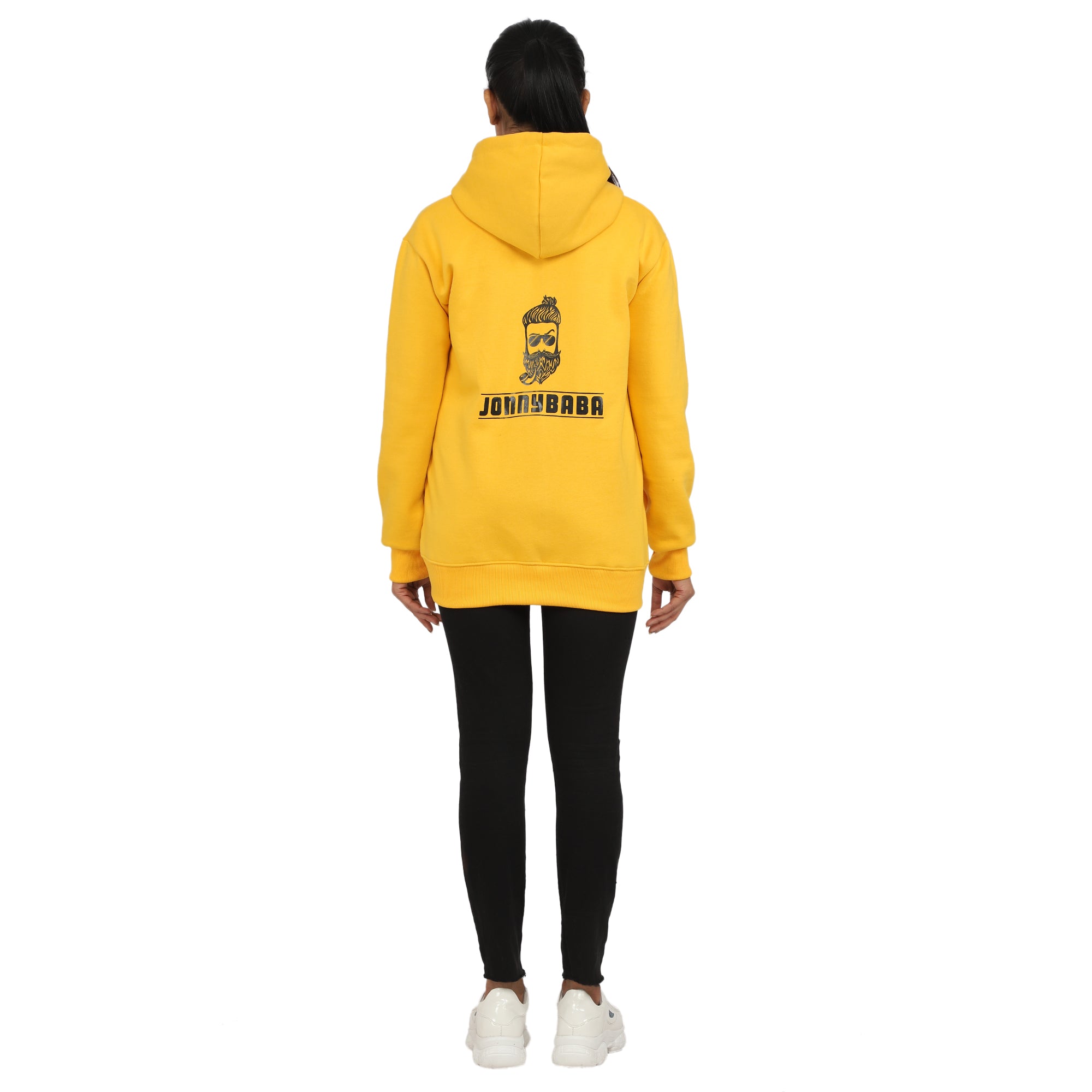 Jonnybaba Yellow Zipper Hoodie