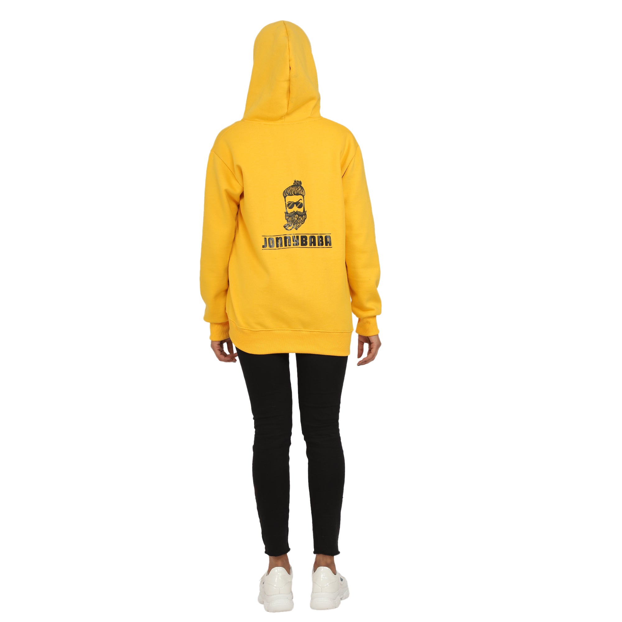 Jonnybaba Yellow Zipper Hoodie