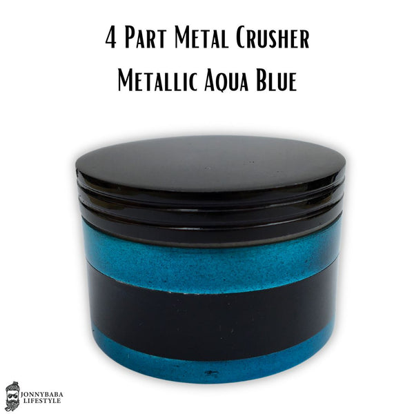 Metallic Aqua Blue Metal Crusher/Grinder ( 4 Part )