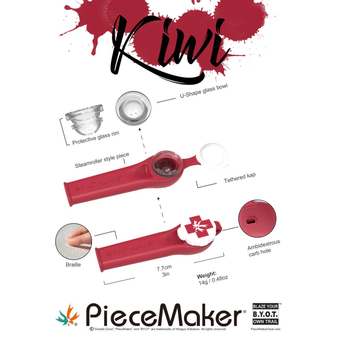 piecemaker silicone smoking pipe kiwi