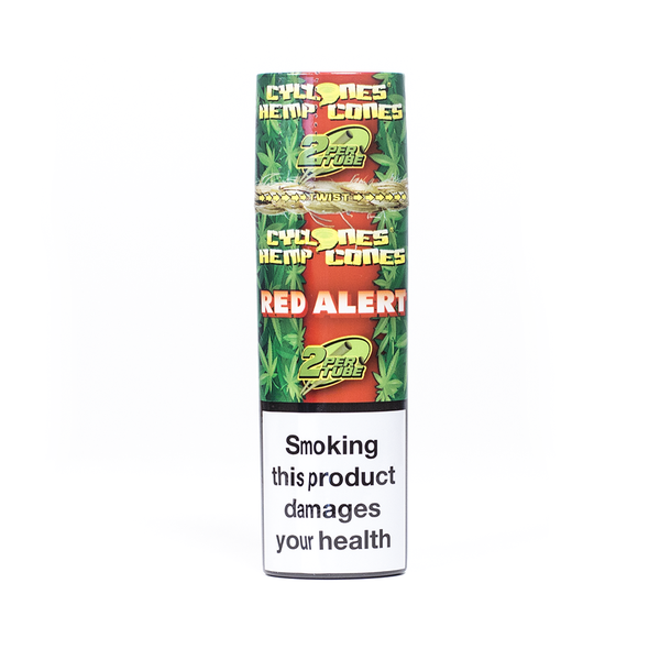 Cyclones Pre Rolled Hemp Blunt Cones - RED ALERT now available on Jonnybaba Lifestyle.