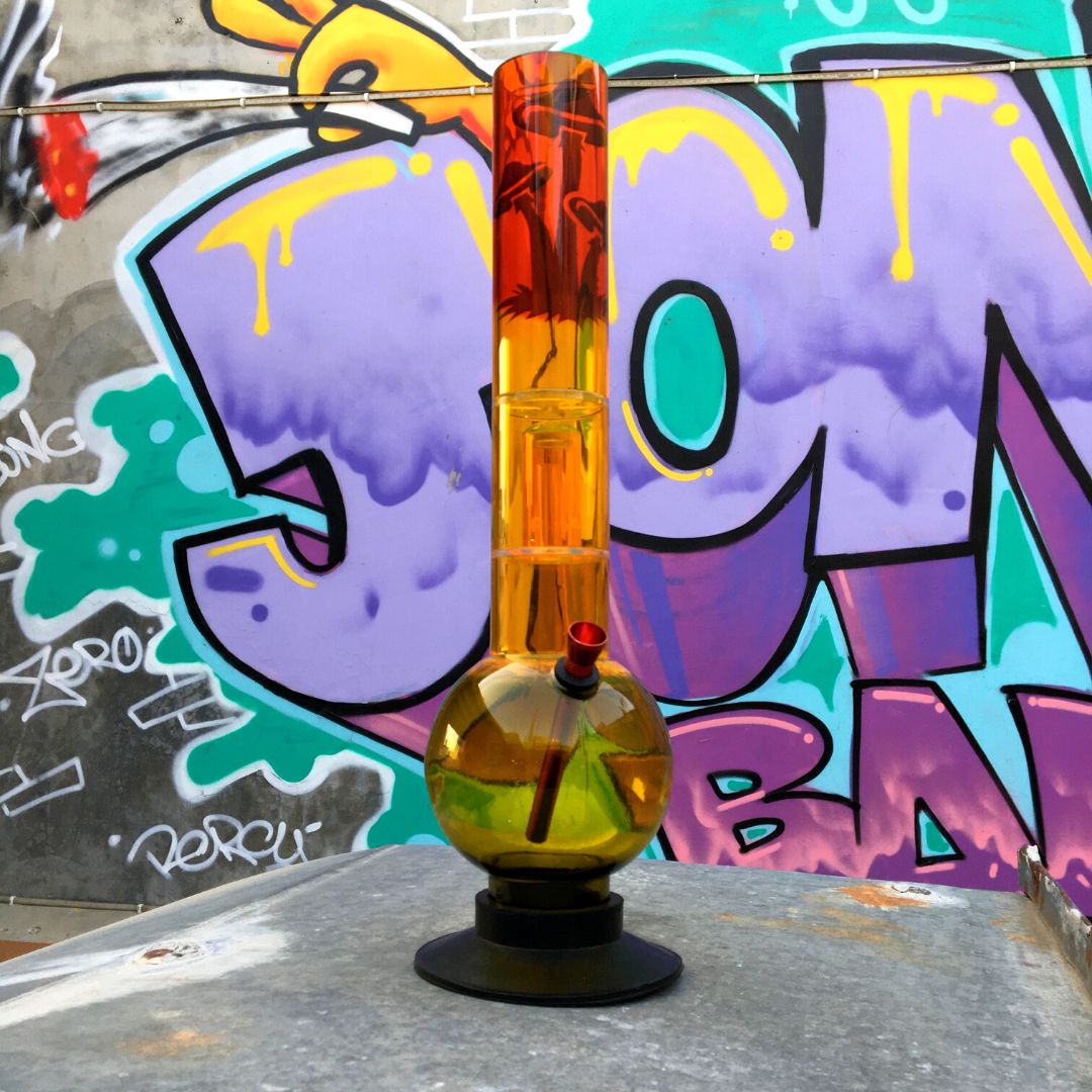 Acrylic percolator bong rasta