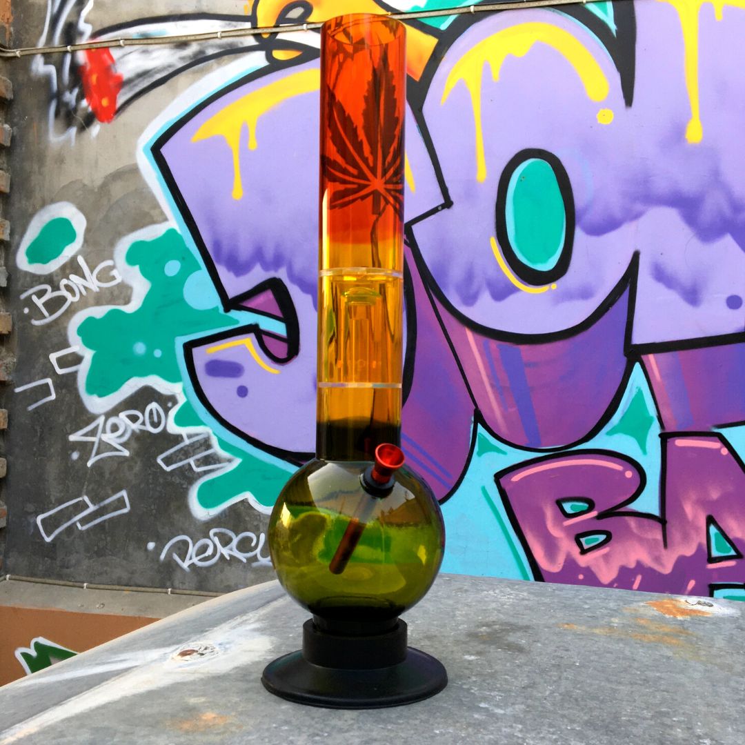 Acrylic percolator bong rasta