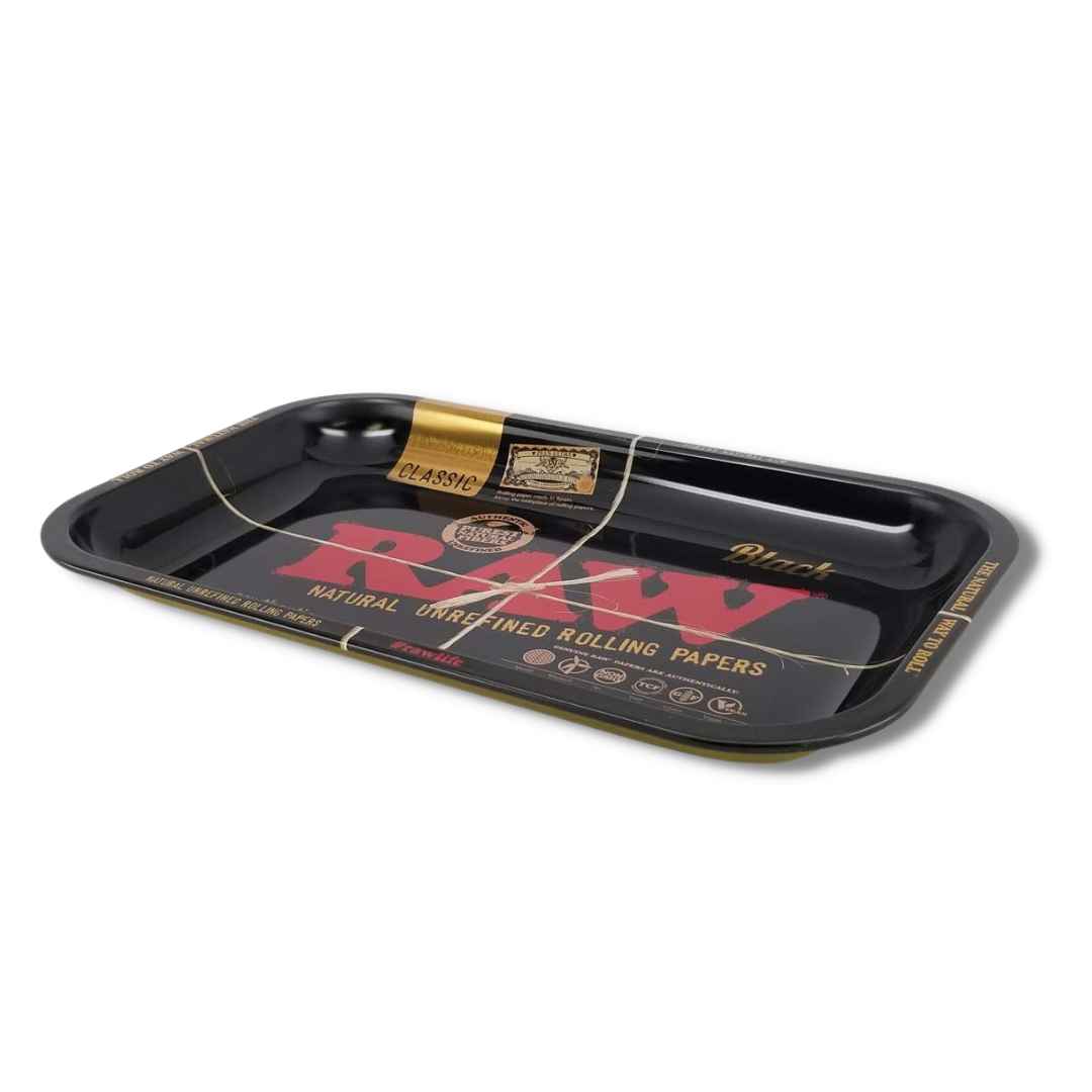 Raw Black metal Rolling tray 