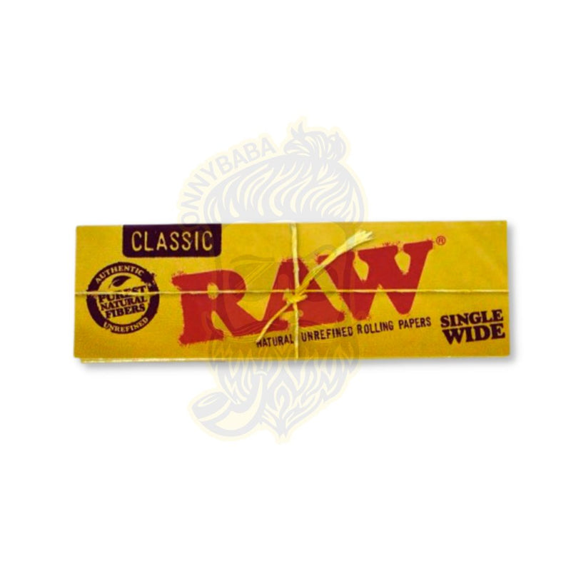 Raw Classic Single Wide - 50 sheets, Pack of 1 - Jonnybaba