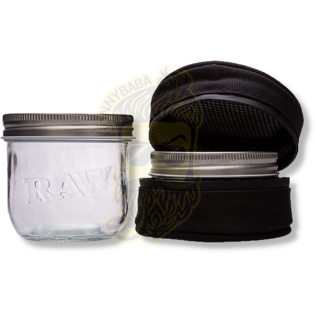 Raw Smell Proof Cozy & Mason Jar 10 oz - Jonnybaba