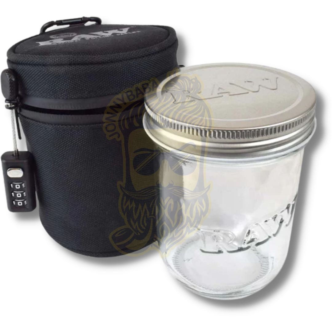 Raw Smell Proof Cozy & Mason Jar 16 oz - Jonnybaba