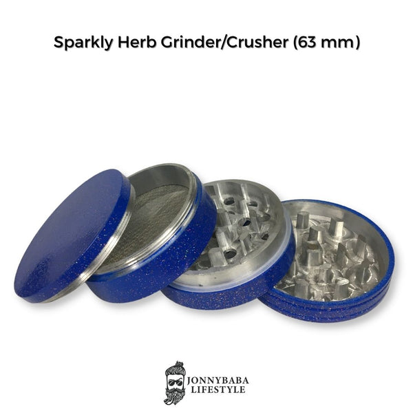 Sparkly metal Herb Grinder/Crusher blue