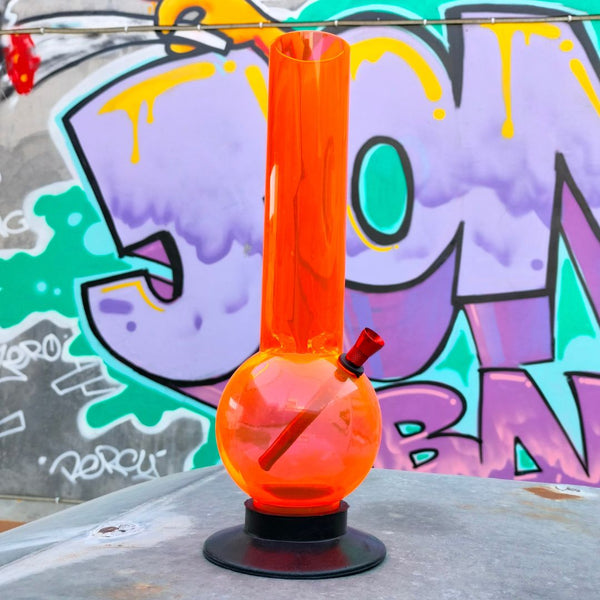 Tangerine Acrylic 12 Inch Ice Water Bong