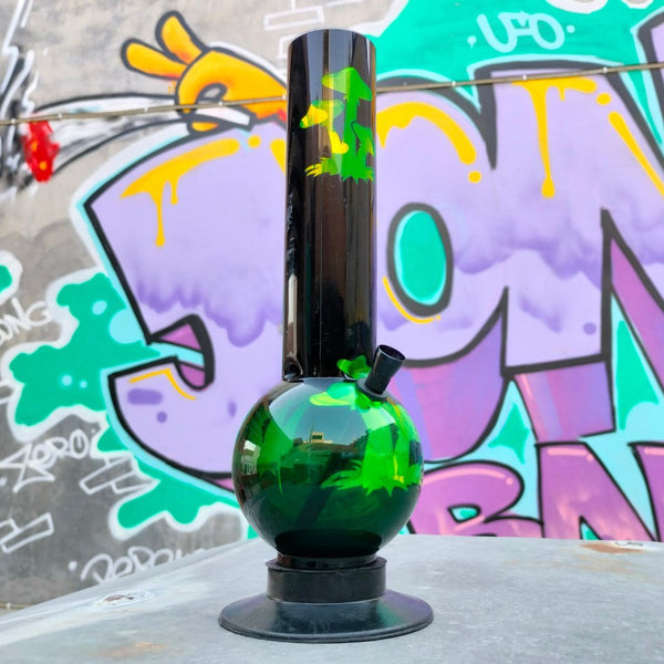 Verdant Shrooms Acrylic 12 Inch Ice Water Bong